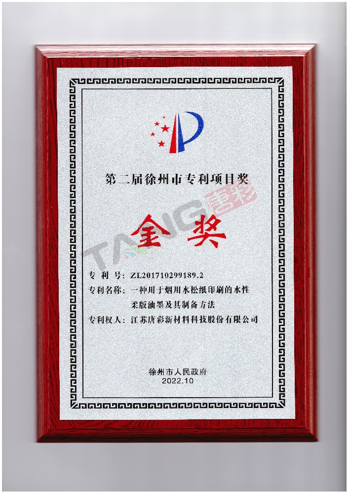 第二届徐州市专利项目奖金奖